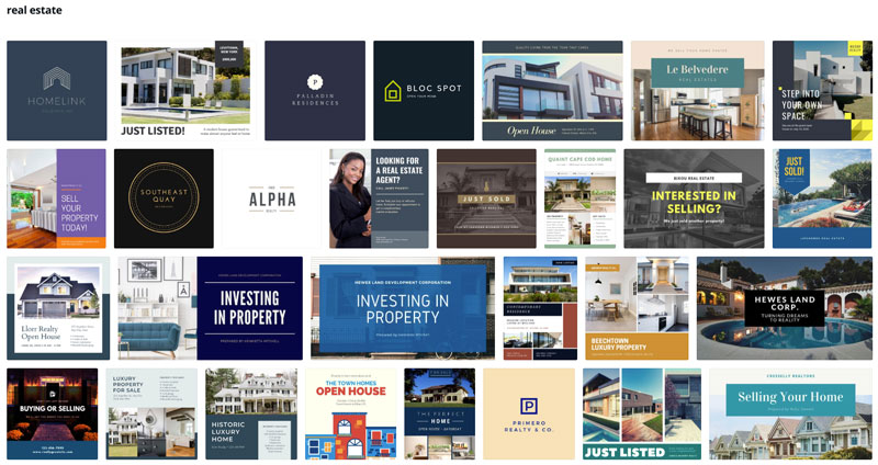 real estate Canva projects