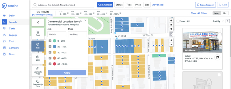 Commercial Location Score Map Layer